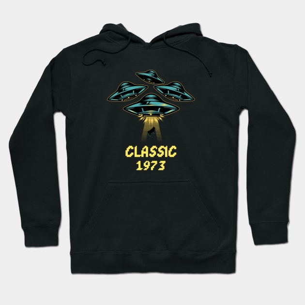 Classic 1973 UFO Cow Hoodie by Green Zen Culture